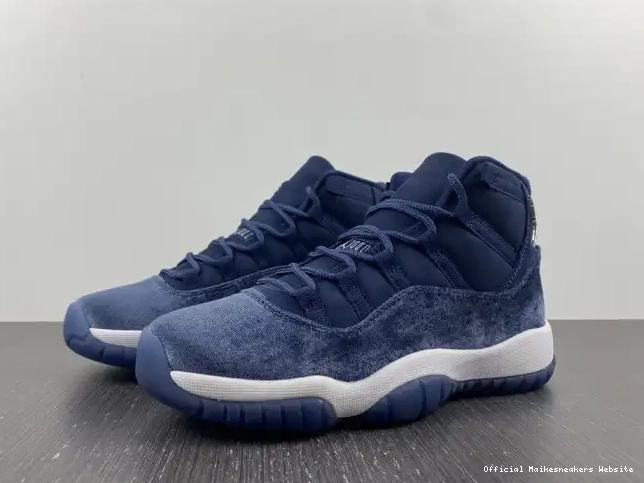 Official Maikesneakers Midnight Velvet WMNS Air Jordan 11 Navy AR0715-441 0602